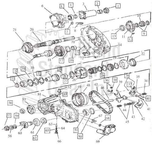 New Process 243 Transfer Case diagram