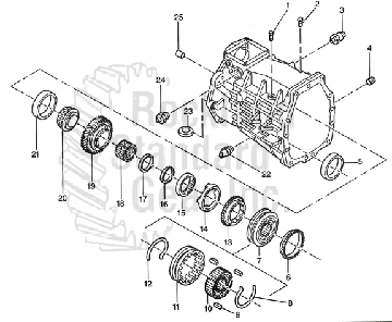 Tremec T-56 C5 Corvette Adapter Plate & Gears diagram